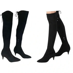 SAM EDELMAN* Kristie Over The Knee Pointed Toe Black Boots Size 6